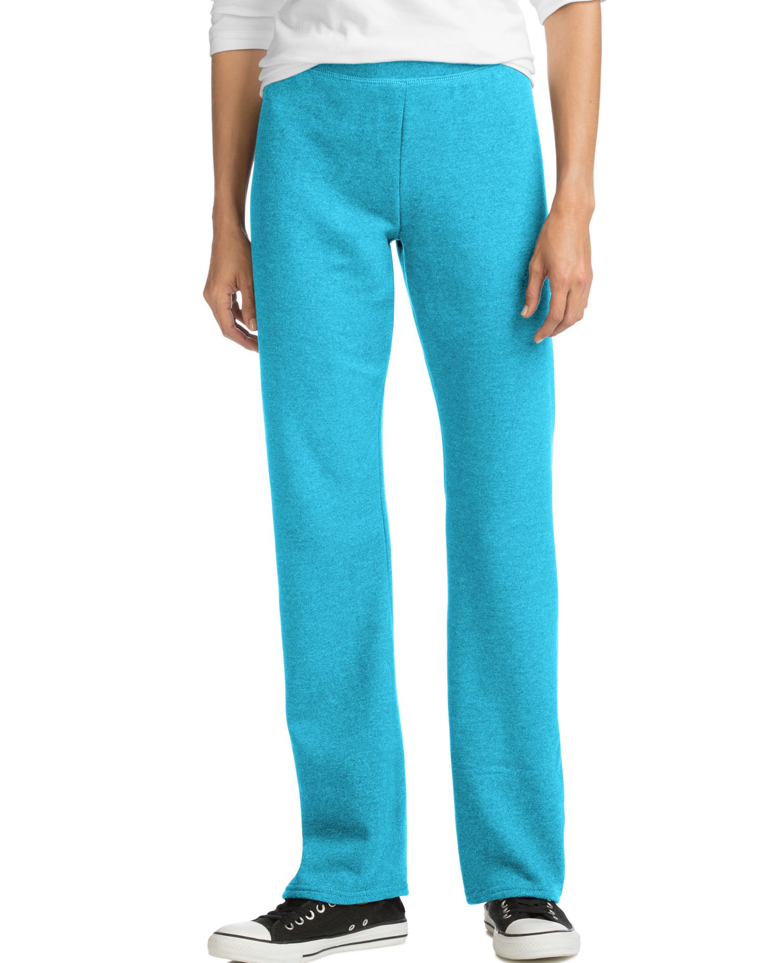 Hanes Womens ComfortSoft EcoSmart Petite Open Leg Sweatpants, XL