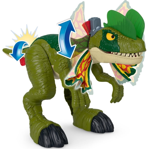 Imaginext Jurassic World Thrash Attack Dilophosaurus Dinosaur Toy