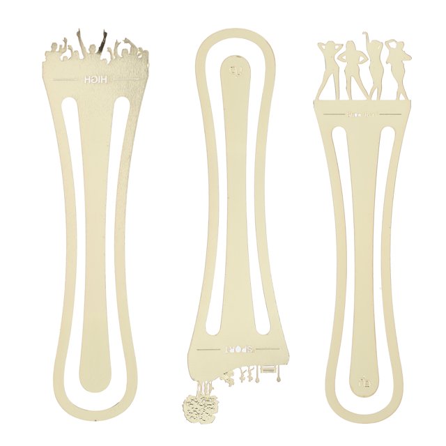 LHCER 3Pcs Metal Bookmark Creative Gifts Portable Scene Series Page‑Marker For Writers Readers Children,Vintage Metal Bookmark