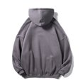 thumbnail image 2 of Chandails en Molleton à Capuche pour Hommes, Pull Décontracté à Manches Longues, Col Rond, Couleur Unie, 2 of 3