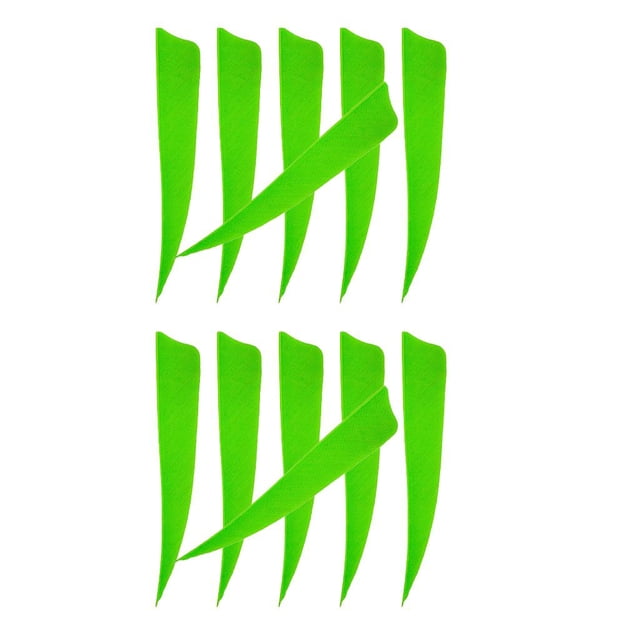 S SERENABLE 12 Pack s - 4 Inch Natural Turkey Feathers - Fletching DIY Hunting Training Fluorescent Green