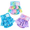 thumbnail image 2 of Dog Diapers Female, Reusable Pet Diapers for Female Dogs, Washable Dog Panties Diaper Skirt for Dogs in Heat, Period, Incontinence, or Excitable Urination Blue, 2 of 8