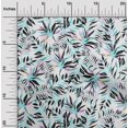thumbnail image 2 of oneOone Rayon Aqua Blue Fabric Tropical Leaf With Abstract Texture Sewing Material Print Fabric By The Yard 56 Inch Wide, 2 of 4