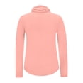 thumbnail image 4 of Ofertas en Walmart! BiZtdJrK Womens Sun Protection Going Out Shirts with Face Mask Summer Breathable Long Sleeve Sunshirt Rash Guard Beach Tops Pink S, 4 of 7