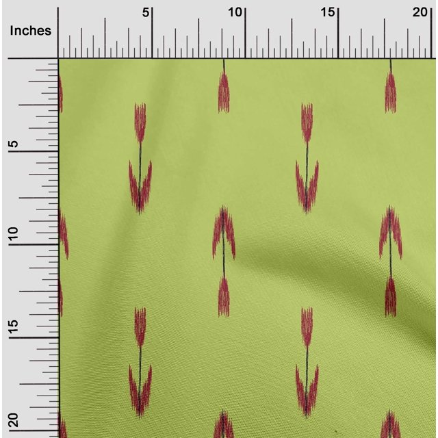 oneOone Georgette Viscose Fabric Arrow Ikat Print Sewing Fabric BTY 42 Inch Wide