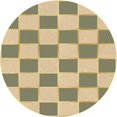 thumbnail image 1 of Ahgly Company Tapis Rond Lavable en Machine Intérieur Transitionnel Marron, 3 Pieds Rond, 1 of 7