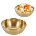 thumbnail image 4 of EGNMCR Pasta Bowls 4pcs Snack Dipping Dish Stainless Steel Condiment Dish Dipping Dish Soy Dish Sushi Dipping Bowl seasoning dish, 4 of 4