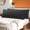 thumbnail image 1 of PiccoCasa 2 Pcs Body Pillowcases Microfiber Envelope Long Pillowcover, King Black, 1 of 8