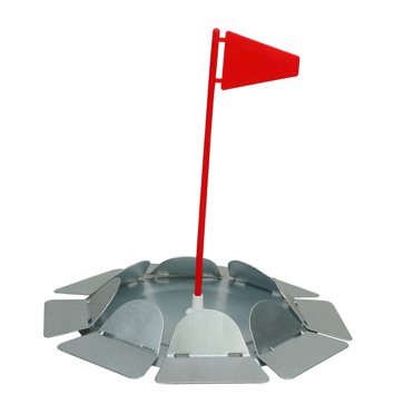 jinwen Gobelet de Putting Pratique de Golf Bâton de Drapeau en Métal Disque de Putting pour Bureau Drapeau Rouge