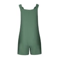 thumbnail image 3 of LYHaoo Girls Graphic Romper Summer Solid Color Short Jumpsuit For Girls,Sizes 9-10 Years(Green), 3 of 4