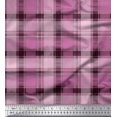 thumbnail image 1 of Soimoi Polyester Crepe Fabric Gingham Check Fabric Prints by Yard 52 Inch Wide, 1 of 5