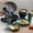Multicolour, variant on Fiudx 16-Piece Plastic Dinnerware Set | 8 Plates, 4 Bowls, 4 Cups | Modern Dark Color Tableware for Home, Restaurant, or Gift