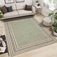 thumbnail image 1 of Casavani Hand Woven Block Printed Floor Mat, Green 4x12 feet, 1 of 6