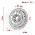 thumbnail image 4 of Moobody Aluminum Alloy Wheel Rim Beadlock Wheel Rims Hub 4pcs Replacement for 1/10 TRX4 Axial SCX10 90046 SCX10 III AXI03007 AXI03003 RC Car, 4 of 7