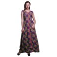 thumbnail image 1 of Bimba Robe Longue Florale pour Femme, Fête, Col en V, Fente avant, Sans Manches, Maxi - Xxx-Grand, 1 of 5