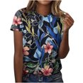 thumbnail image 2 of T-shirts à Manches Courtes pour Femmes Dames Mode Décontractée Imprimé Col Rond Ample T-Shirt à Manches Courtes Haut Chandail T-Shirts pour Femmes Manches Courtes Hauts à Manches Courtes pour Femmes, 2 of 8