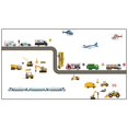 thumbnail image 1 of DOLITY chiwanji 2pcs Road Cars Kids Wall Stickers Decals Self Adhesive Removable Wall Vehicles, 1 of 9