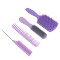 thumbnail image 2 of Ensemble de Brosse à Cheveux, 4pcs Brosse à Cheveux Peignes Peignes Peigne Ensemble de Haute Performance, 2 of 8