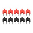 thumbnail image 1 of 10Pcs Banane Double Fiche Bonne Conductivité Électrique Laiton Nickelé Traitement Double Rangée Fiche Banane pour Automobiles, 1 of 1