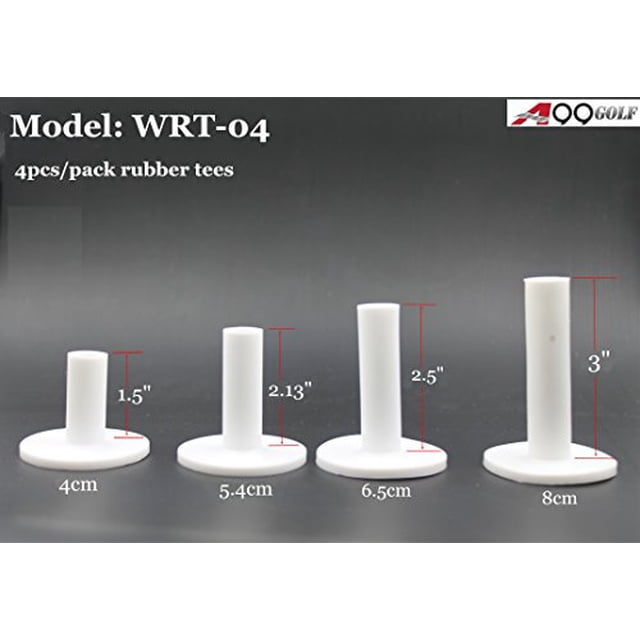 A99 Golf Rubber Golf Tee White 4pcs with Different Size
