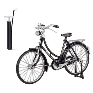 Xingzhi Aluminium Alloy Ladies Mountain Bicycle Model Portable 7-14 Age Decorative 1:10 Simulation Cycle Collective Children Toy Black