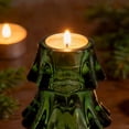 thumbnail image 4 of Holiday Time Christmas Green Glass Tree Candle Holder, 4.33", Indoor, 4 of 5