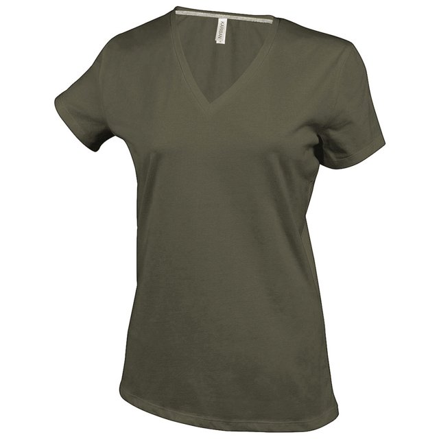 Kariban T-Shirt à Manches Courtes Col en V pour Femmes