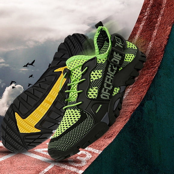 1 Pair Water Shoes Breathable Comfortable Hollow Mesh Lightweight Quick Drying Slip-on Multi-colors Anti-slip Men Sports Beach Walking Sneakers for Outdoor