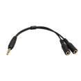 thumbnail image 1 of Mosiee Splitter Headphone For Computer 3.5Mm 2 Female To 1 Male 3.5Mm Mic Audio Y Splitter Cable Headset To Pc Adapter, 1 of 5