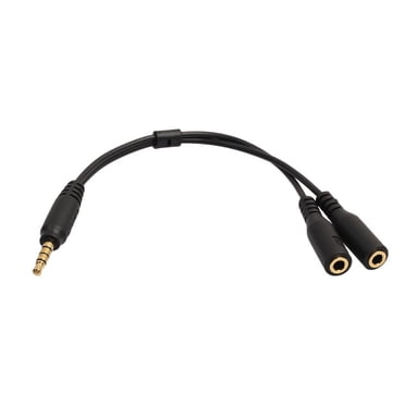 Mosiee Splitter Headphone For Computer 3.5Mm 2 Female To 1 Male 3.5Mm Mic Audio Y Splitter Cable Headset To Pc Adapter