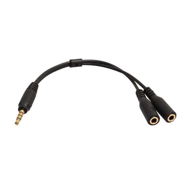 Mosiee Splitter Headphone For Computer 3.5Mm 2 Female To 1 Male 3.5Mm Mic Audio Y Splitter Cable Headset To Pc Adapter