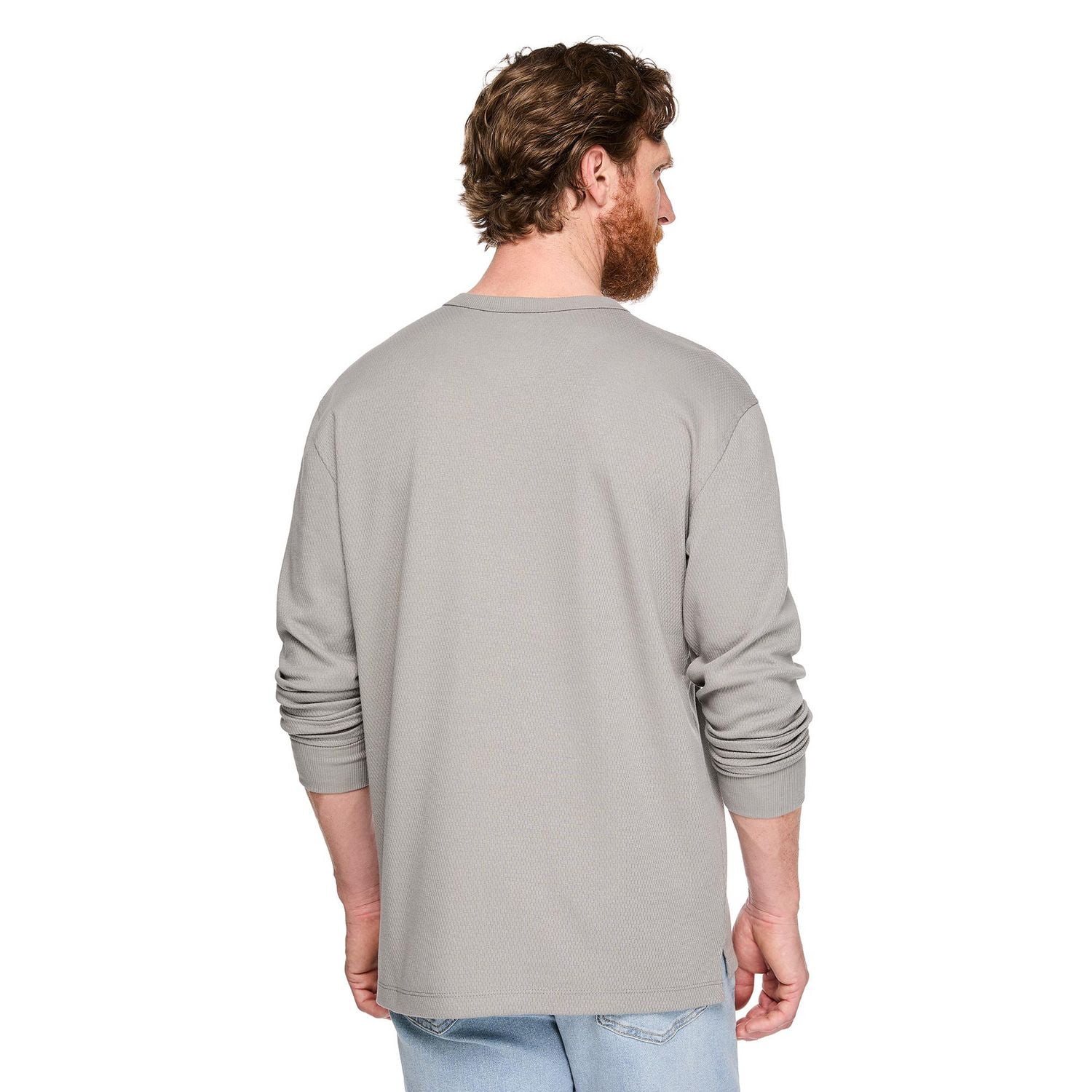 George Men's Long-Sleeve Textured T-Shirt