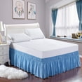 thumbnail image 2 of EIGTHTAIL Ruffled Grey King Size Bed Skirt  Dust Ruffle for King Bed with 15” Drop  Soft and Solid Microfiber  Classic Style  California King  Silver Gray Bedskirts, 2 of 8