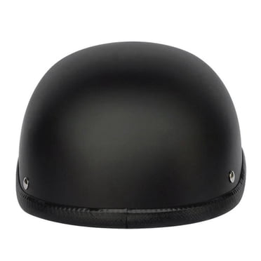 Amdohai Retro Style Motorcycle Half Helmet ABS+Cotton Plastic Cap- Dumb Black for Motorcyclist Biker Ridder(One Size)Universal Washable