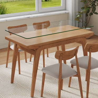 Glass Table Top, for Home Spaces, Transparent, Glass, 24 x 48 x 0.31 in