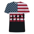 thumbnail image 3 of Mefallenssiah T-Shirt à Manches Courtes pour Homme Homme Décontracté Col Rond Populaire Impression Drapeau Numérique 3D Chandail Entraînement Physique Sport Manches Courtes T-Shirt Blouse Vert, 3 of 4