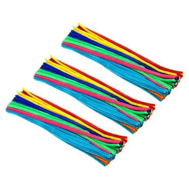 Unique Bargains 30CM/12Inch Pipe Cleaners, 300 Pack Flexible Chenille Stems for DIY Art Creative Crafts, Multicolor