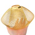thumbnail image 3 of OULII Vintage Mesh Lamp Shade - Gold Metal Chandelier With Hollow Shade For Table Or Floor Light, 3 of 8