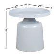 thumbnail image 3 of Klay Minimalist Metal Pedestal Side Table, 20-inch Diameter, 3 of 3