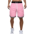 thumbnail image 1 of Mens Shorts, Mens Summer Solid Color Sports Fitness Breathable Shorts, 1 of 3