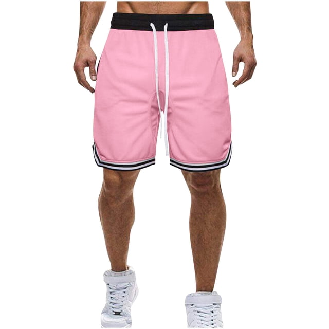 Mens Shorts, Mens Summer Solid Color Sports Fitness Breathable Shorts