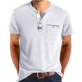 thumbnail image 1 of FhsagQ Chemises pour Hommes Chemises pour Hommes avec Été T-Shirt à Manches Courtes pour Hommes T-Shirt Décontracté à Col Rond Uni Hauts Chemises pour Hommes Coton Longues Chemises pour Hommes Hauts Jambe Courte Blanc m, 1 of 3