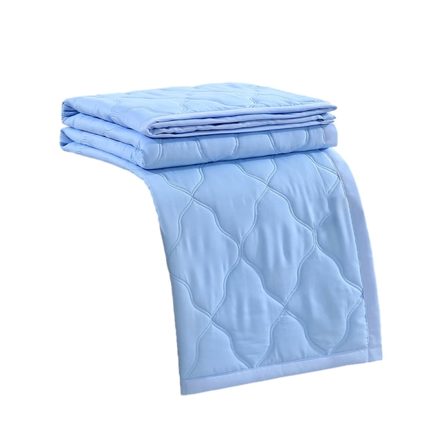 Matoen12 Solid Color Flannel Blankets for All Season, Polyester Soft Throw Blanket Lightweight Air Conditioning Quilt for Nap Sleep, Modern Style Home Decor Ideal for Gift, 60"x79", 1PC, Blue
