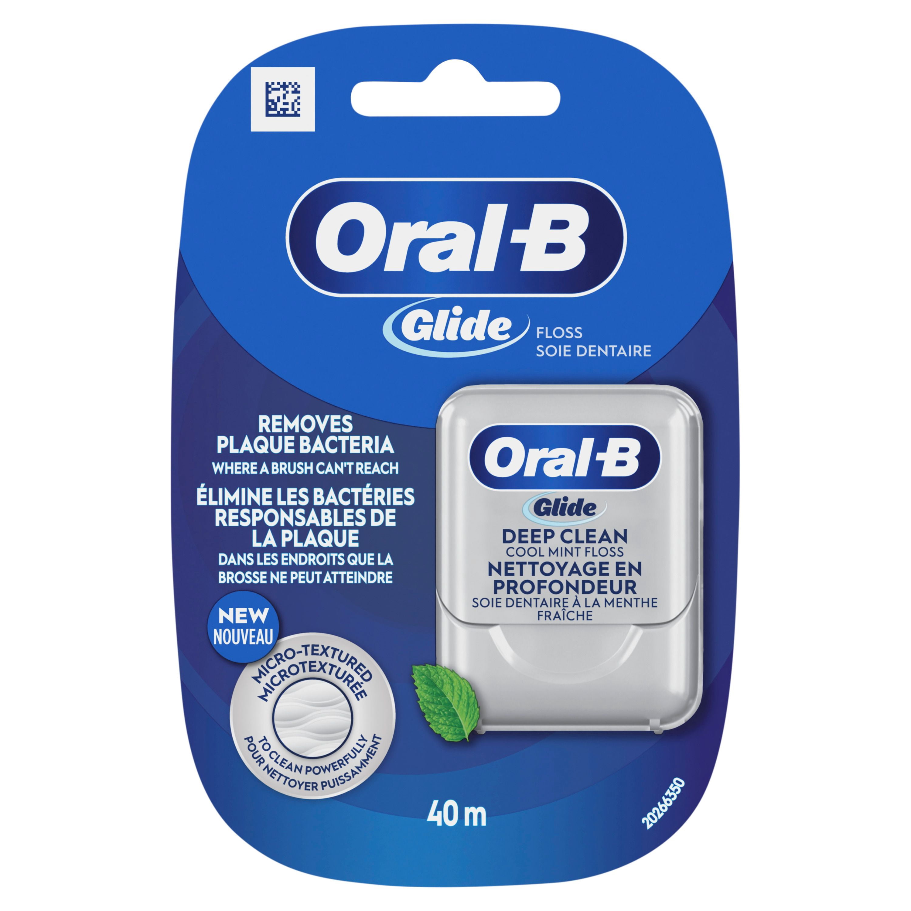 Soie dentaire Oral-B Glide Pro-Santé Nettoyage en profondeur, Menthe fraîche