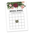 thumbnail image 2 of Inkdotpot Bridal Wedding Shower Bachelorette Party Bulk Blank Square Fill In Gift Ideas 50Floral GreeneryBingoGameCards, 2 of 7