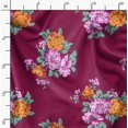 thumbnail image 2 of Soimoi Moss Georgette Fabric Florals Floral Printed Fabric 1 Yard 42 Inch Wide, 2 of 6