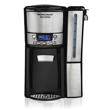 Hamilton Beach Brew Station 12 Cup Programmable Coffee Maker, Removable Reservoir, Stainless Steel, 47950