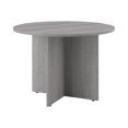 thumbnail image 1 of 42W Round Conference Table with Wood Base in Platinum Gray - Engineered Wood, 1 of 7