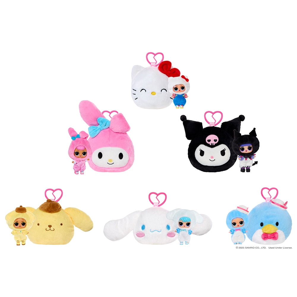 Surprise de peluche réversible L.O.L. Surprise! Loves Hello Kitty avec poupée Tout-petit et porte-clés assortis