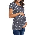 thumbnail image 3 of Julyccc Maternity Dot Polka Round Neck Short Sleeve Tunic Tops, 3 of 4